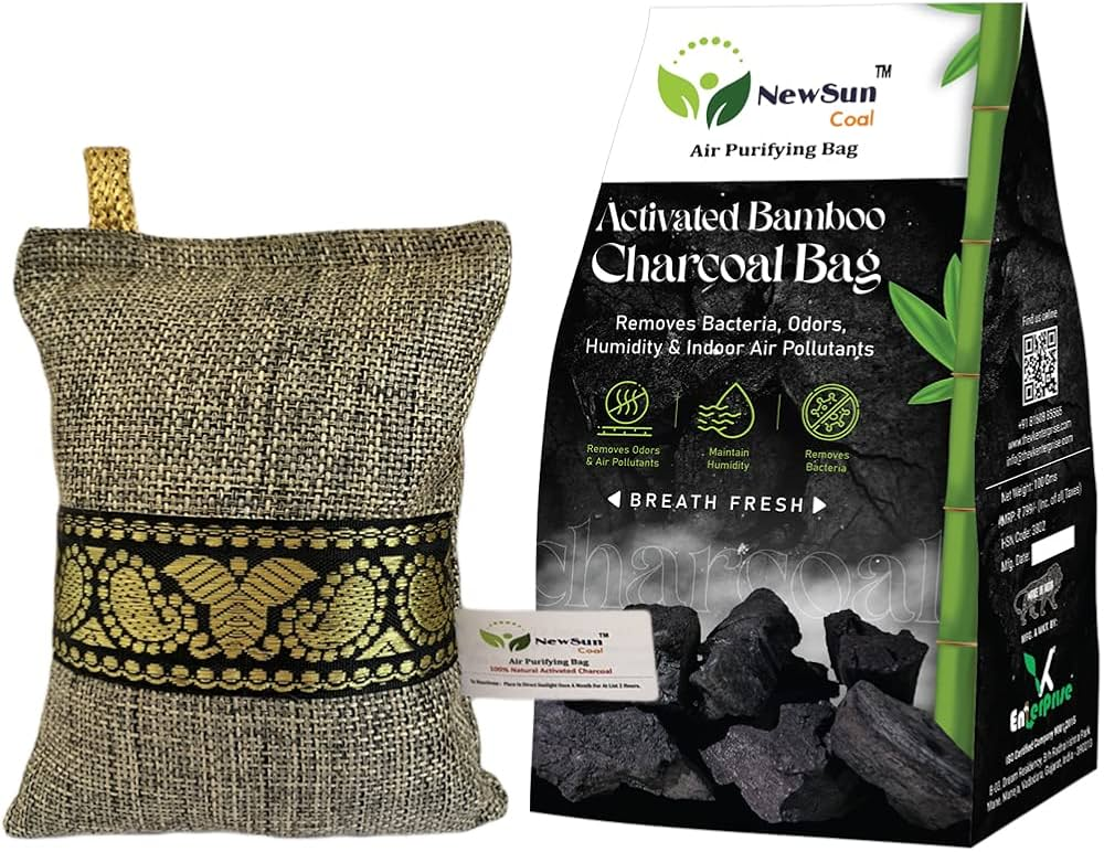 Charcoal Air Purifier Pack – Natural Bamboo Odor Absorbers (Set of 3)