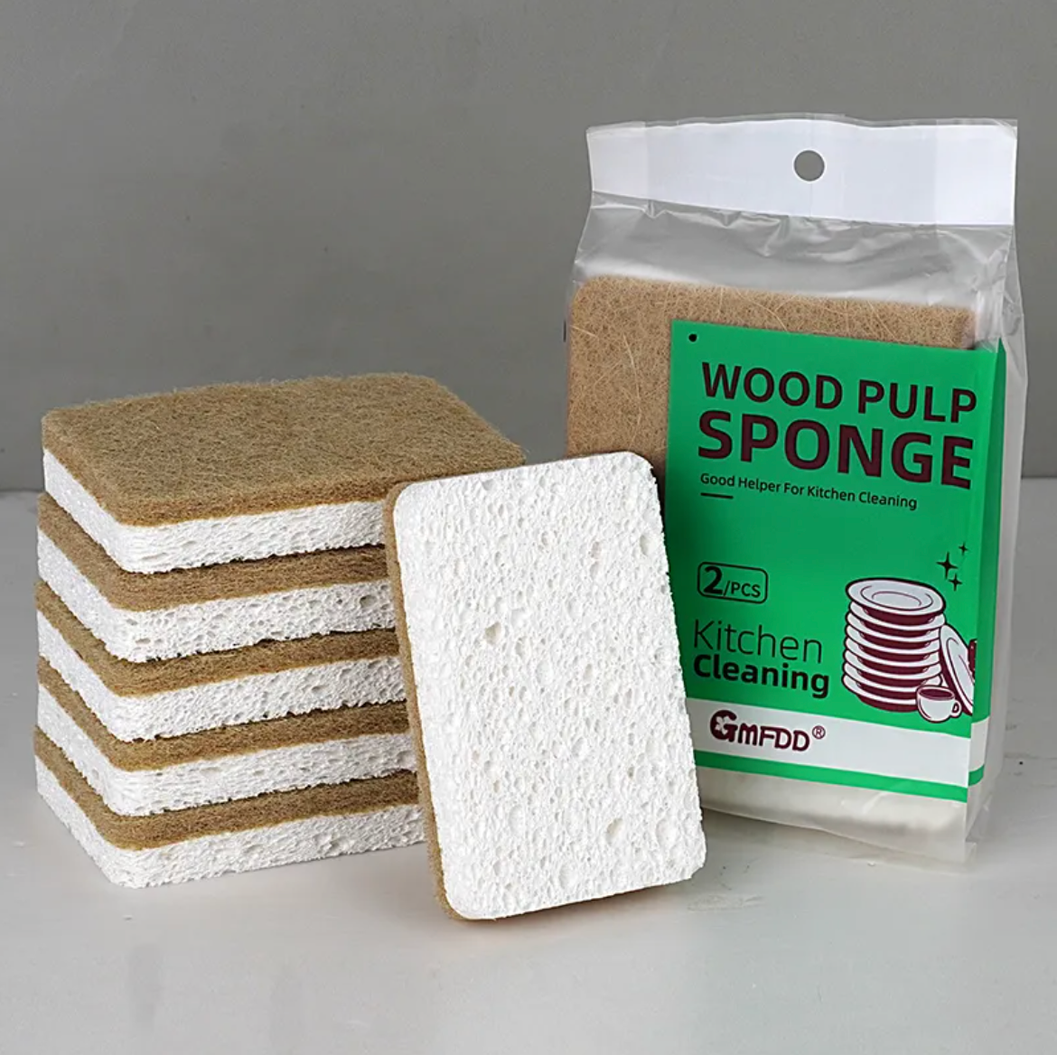 Natural Fiber Dish Scrubber Pack – Plastic-Free Kitchen Essential