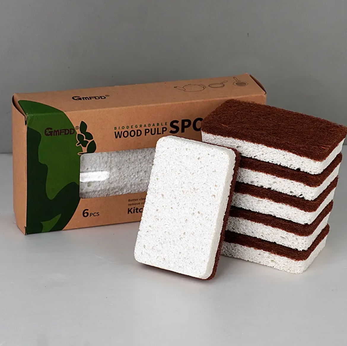 Natural Fiber Dish Scrubber Pack – Plastic-Free Kitchen Essential